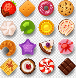 Assorted sweets icon lot, Candy Lollipop Food, Colored candy ...