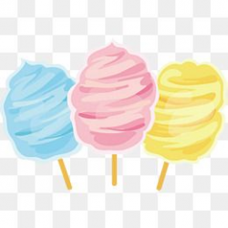Three Colored Lovely Cotton Candy, Vector Png, Candy ...