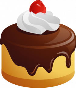 Birthday cake Chocolate cake Icing Clip art - Cartoon cherry ...