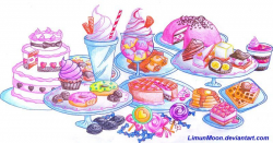 sweet dessert table by LimunMoon on DeviantArt | Kawaii ...