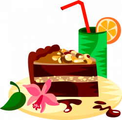 German Chocolate Cake - Vector Image