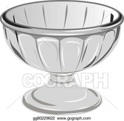 Vector Art - Glass vase for desserts or sweets. EPS clipart ...