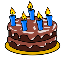OnlineLabels Clip Art - Chocolate Birthday Cake