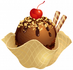 Transparent Chocolate Ice Cream Waffle Basket PNG Picture | Gallery ...