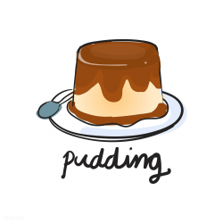 Illustration drawing style of pudding | Free : Food Doodle ...
