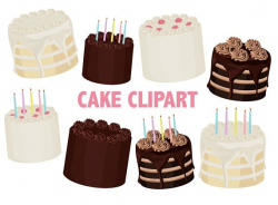 CAKE CLIPART - Printable layered party cake printable art ...