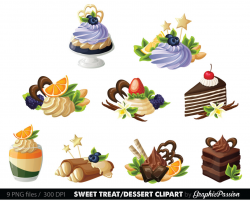 Designs For Them — Desserts Digital Clipart Cake Clip art ...
