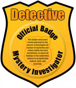 Public Domain Clip Art Image | Detective Badge | ID ...