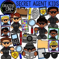 Secret Agent Kids {Creative Clips Clipart}