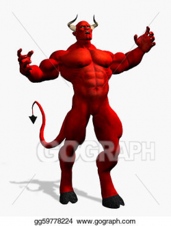 Stock Illustration - Angry devil. Clipart gg59778224 - GoGraph