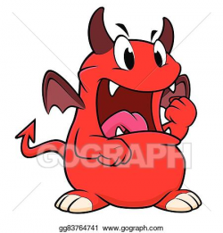 Vector Art - Cartoon angry devil. Clipart Drawing gg83764741 ...