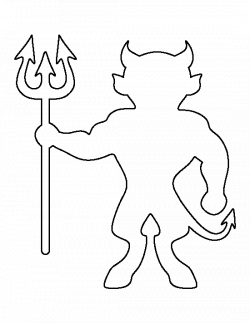 Devil pattern. Use the printable outline for crafts, creating ...