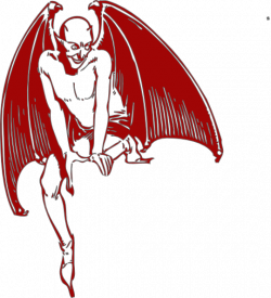 Red Devil Sitting Clip Art at Clker.com - vector clip art online ...