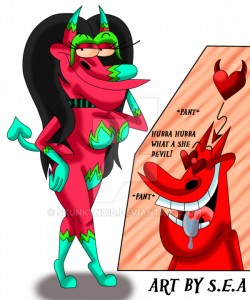 Cow and Chicken - Skinny She Devil by SkunkyNoid on DeviantArt