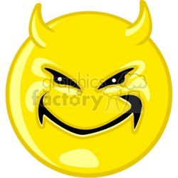 devil smiley face clipart. Royalty-free clipart # 166464