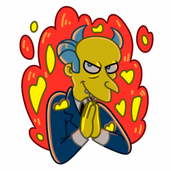 Mr. Burns Devil sticker by Garrett-Strangelove on DeviantArt