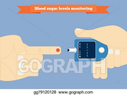 Vector Art - Blood sugar level monitoring. Clipart Drawing ...