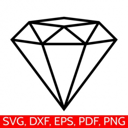 Diamond SVG file for Cricut and Silhouette, Diamond SVG cut ...