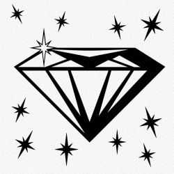 Diamond SVG file for Cricut, Silhouette cutting and clipart files