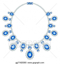 Vector Clipart - Diamond necklace. Vector Illustration ...