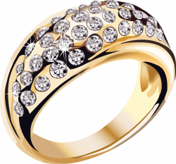 Gold Diamonds Ring Jewelry transparent PNG - StickPNG
