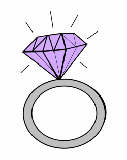 Engagement ring Diamond Clip art - Cartoon diamond ring purple 550 ...