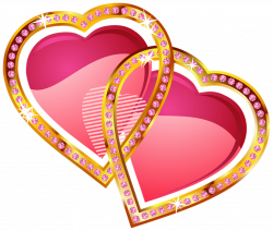 Hearts with Gold and Diamonds Clipart | HEARTS & BOXES PNG ...