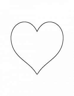 6 inch heart pattern. Use the printable outline for crafts, creating ...