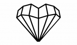 Drawn Diamonds Crown - Heart Diamond Png Logo Free PNG ...