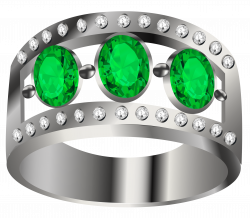 Silver Ring With Green Diamond PNG Image - PurePNG | Free ...