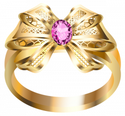 Gold Ring with Pink Diamond and Bow PNG Clipart | Wallpapers and ...