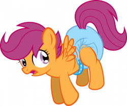 Image - Scootaloo flying with a blue diaper.png | My Little Diapers ...