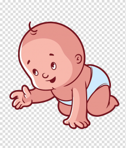 Diaper Infant Crawling Illustration, Cartoon Baby ...