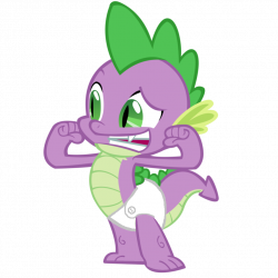 Spike in a diaper by OpalLovesToSlaughter on DeviantArt