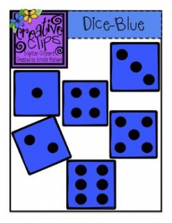 Free} Blue Dice Clipart {Creative Clips Digital Clipart ...