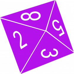 Clipart - D8 (Eight Sided) Dice