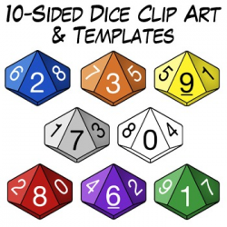 10-Sided Dice Clip Art & Templates by Digital Classroom ...