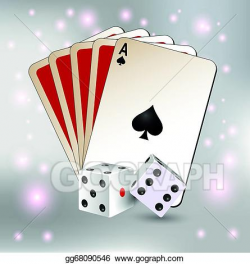 Vector Stock - Playing card and dice. Clipart Illustration ...
