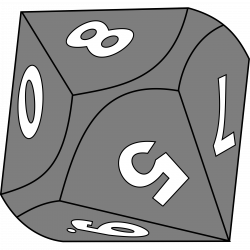 Clipart - 10-sided die