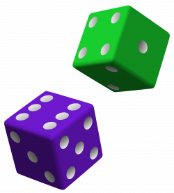Clipart - Green and Purple Dice