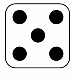 Dots Clipart Five - 5 Side Of Dice, Transparent Png Download ...