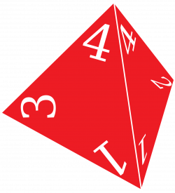Clipart - D4, Four Sided Die