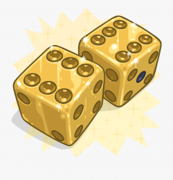 Gold Dice Png - Dice Game, Cliparts & Cartoons - Jing.fm