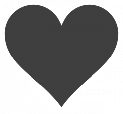 Grey Heart, White Outline. Clip Art at Clker.com - vector clip art ...