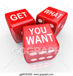 Clipart - Get what you want dice bet gamble risk find result ...