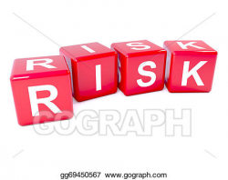 Clipart - 3d dice spell risk. Stock Illustration gg69450567 ...