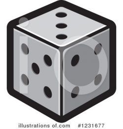 Dice Clipart #1231677 - Illustration by Lal Perera