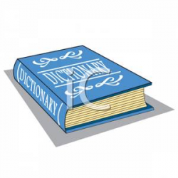 A Blue Dictionary Clipart Image