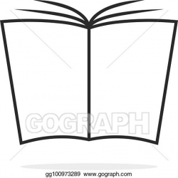 Vector Stock - Black thin line book logo. Clipart ...