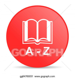 Stock Illustration - Dictionary red circle web glossy icon ...